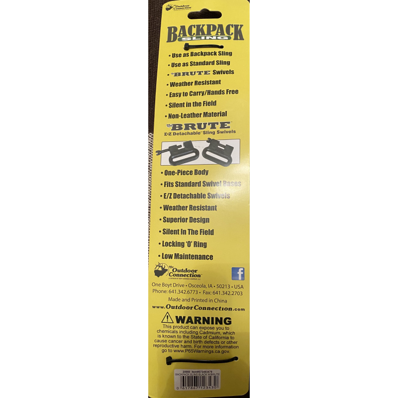 Correa Porta Fusil Outdoor Conection Backpack Slim U$80 Nuevo