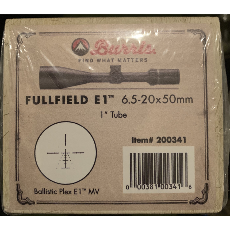 Mira Burris 6,5-20x50 Fullfield E1 Ballistic P Nueva Usd1000