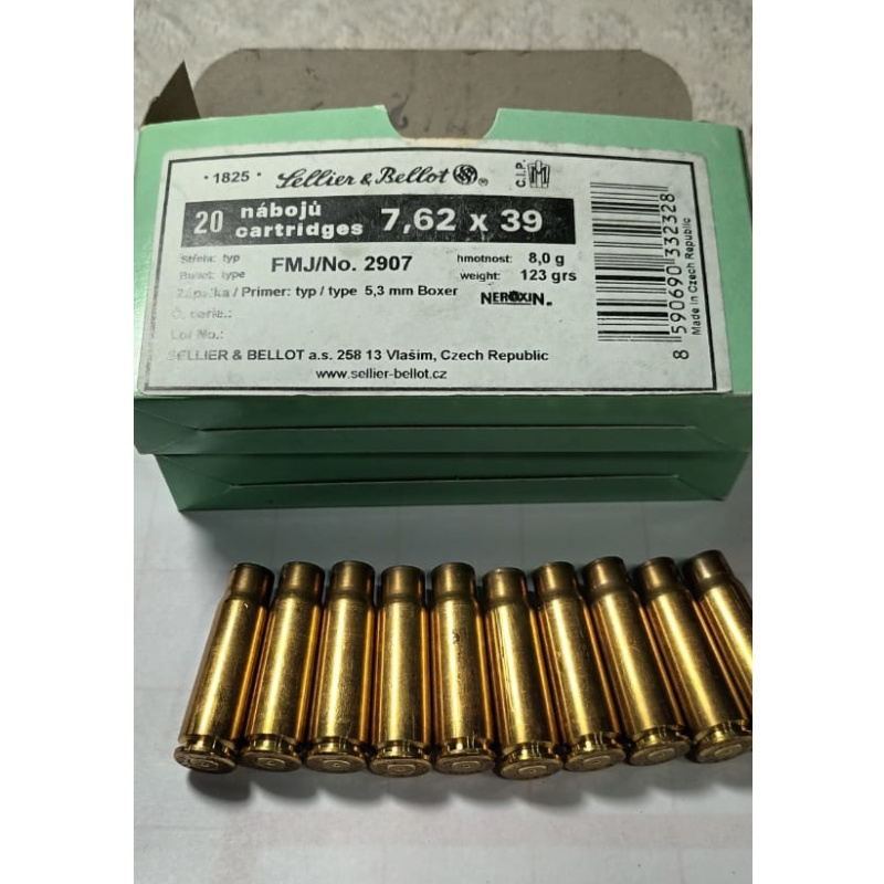 80 Vainas Sellier&bellot Usadas 1° Tirada Calibre 7.62 X 39