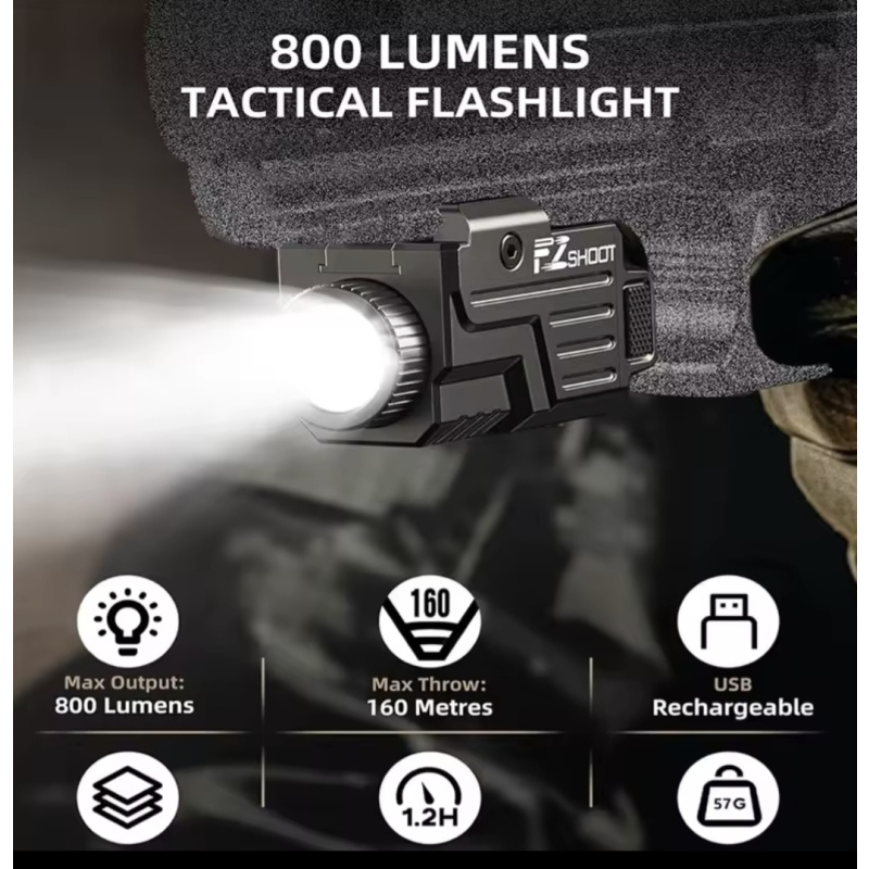 24 Cuotas De $3900 Linterna Tactica 800 Lm Fzshoot