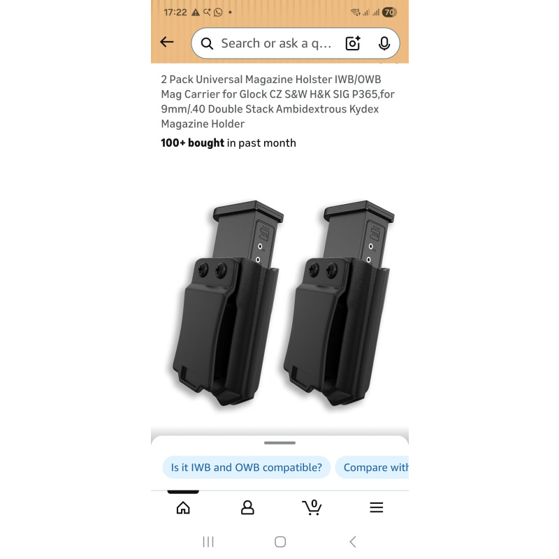 Set De Portacargadores Universal Para Cinturon