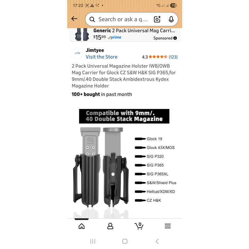 Set De Portacargadores Universal Para Cinturon