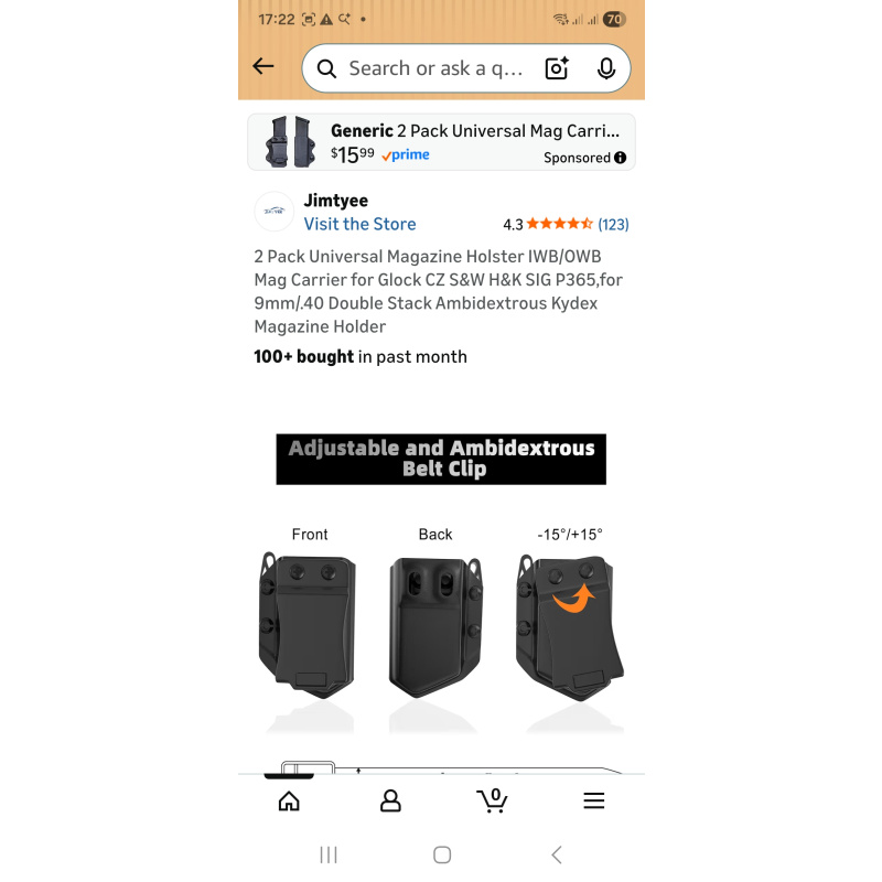 Set De Portacargadores Universal Para Cinturon