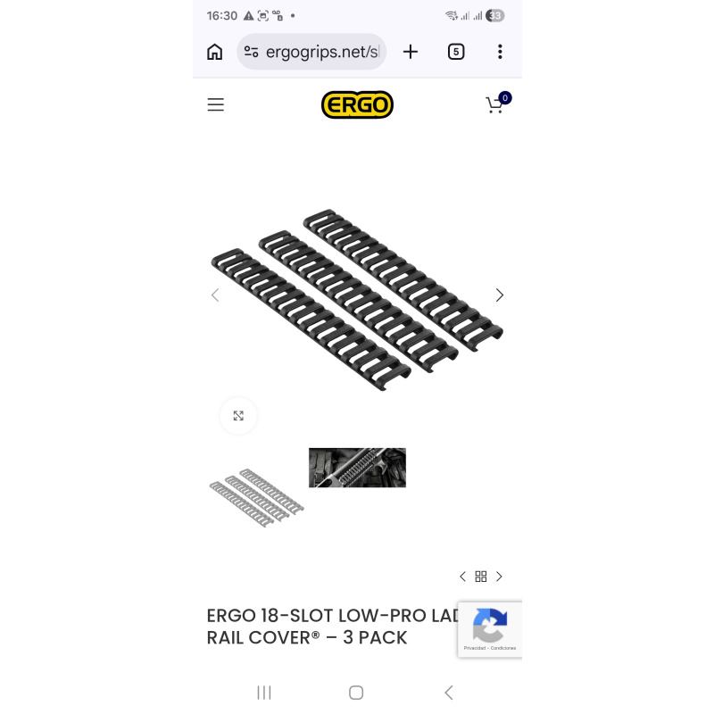 Ergo 18-slot Low-pro Ladder Rail Cover® – 3 Pack