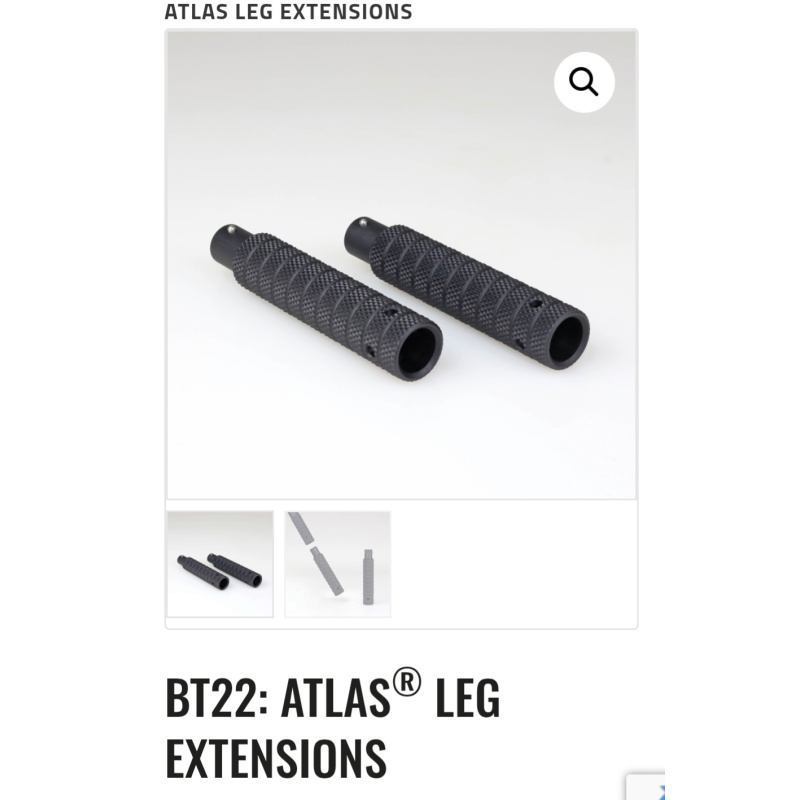 Atlas 3" Extensión Legs Para Bipodes Atlas