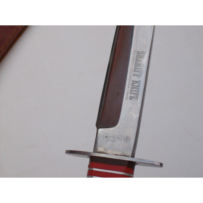 Bowie M U N D I A L  Mod Sheriff Knife 1985 Brazil Cuchillazo