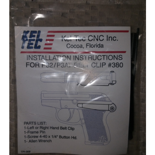 Clip Para Cinturón Para Pistola Kel Tec P32 (cal 380)