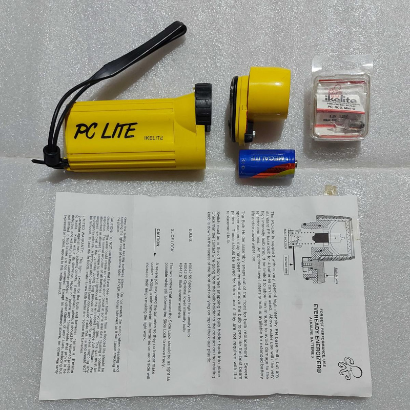 Linterna Buceo Estanca Nautica Ikelite Pc Lite Alogena Usada