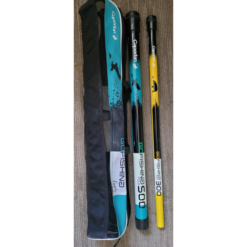 2 Cañas Telescopicas Con Puntera Ideal Pesca Muelle !!
