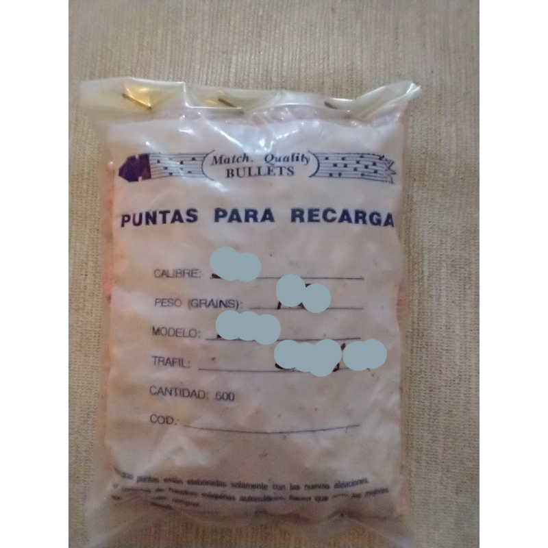 Puntas Mq .45 Acp. Pintadas (250 Unidades)