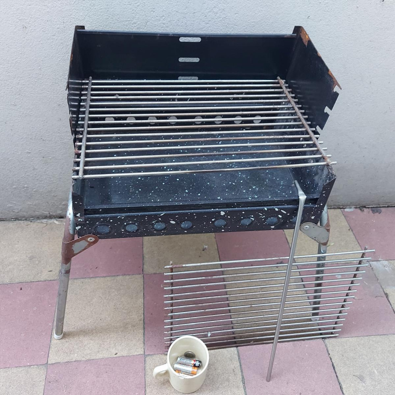 Parrilla Portatil Plegable Lancha Auto Balcon 39x30cm