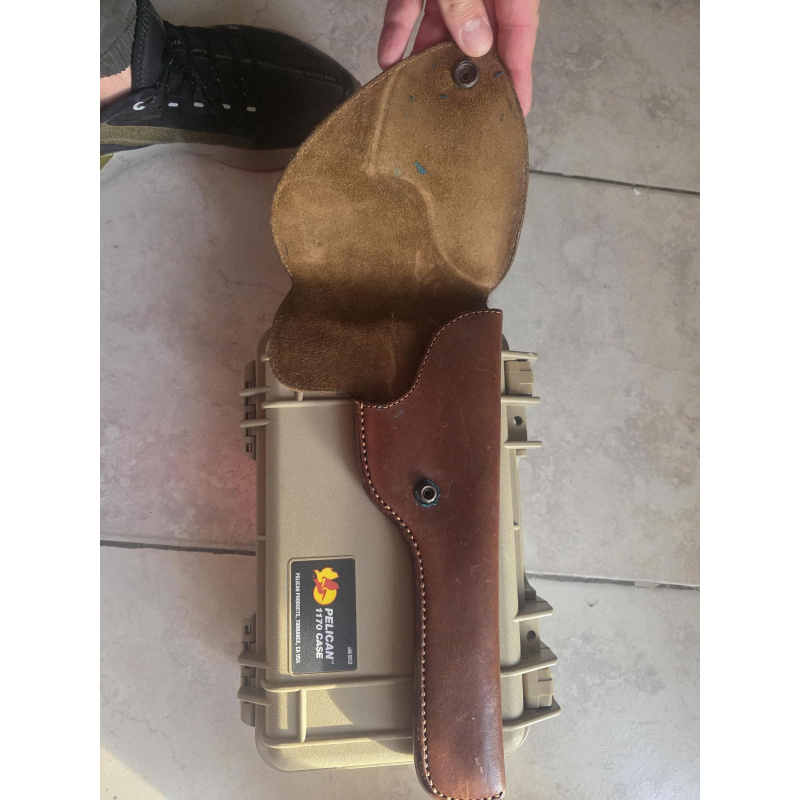 Funda De Cuero Berasategui Con Clip De Cierre, Ideal Pistola 22