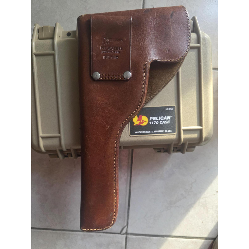 Funda De Cuero Berasategui Con Clip De Cierre, Ideal Pistola 22