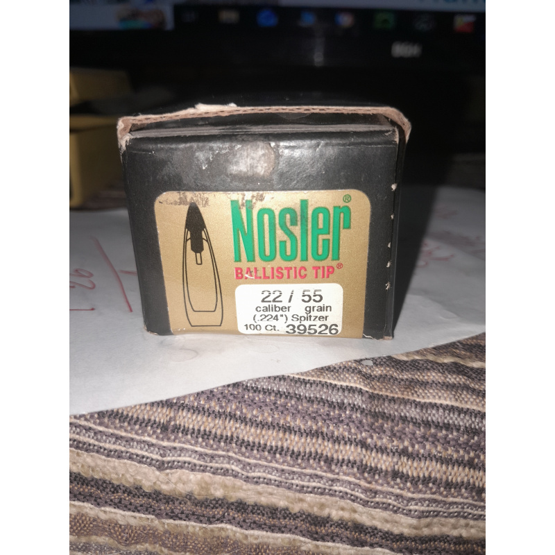 Puntas .223 Marca Nosler Caja Abierta 80 Puntas Ballistic Tip 55 Grains