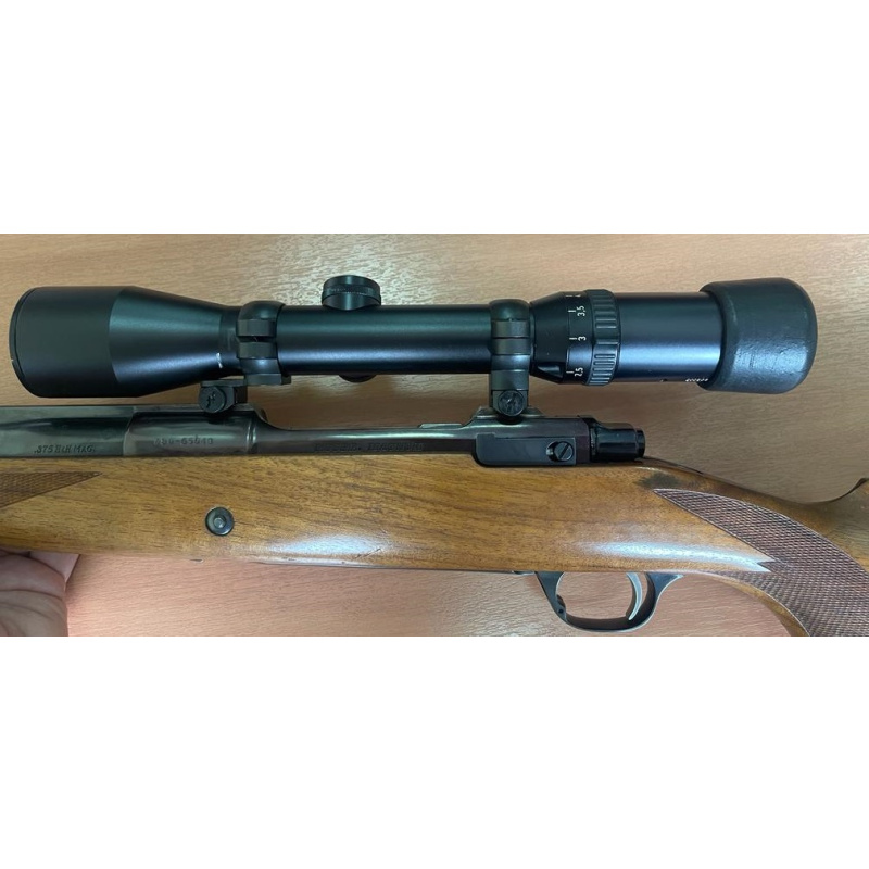 Ruger Safari 375 H&h Magnum Con Mira Schmidt & Bender 1,5-6x42, 30mm, Y Dies