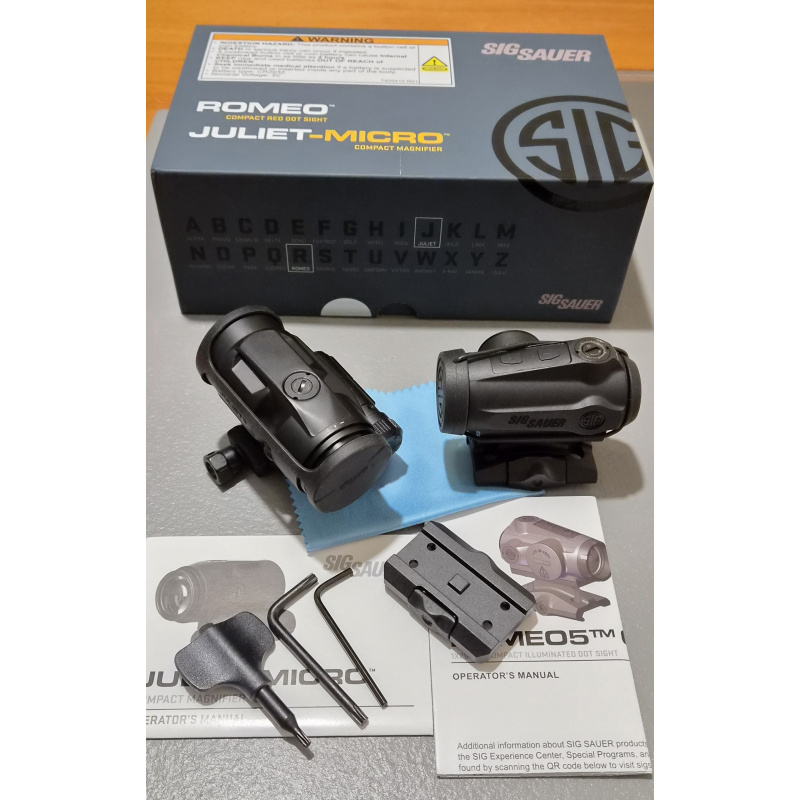 Combo Mira De Punto Rojo Sig Sauer Romeo 5 Gen Ii + Magnificador Juliete Micro
