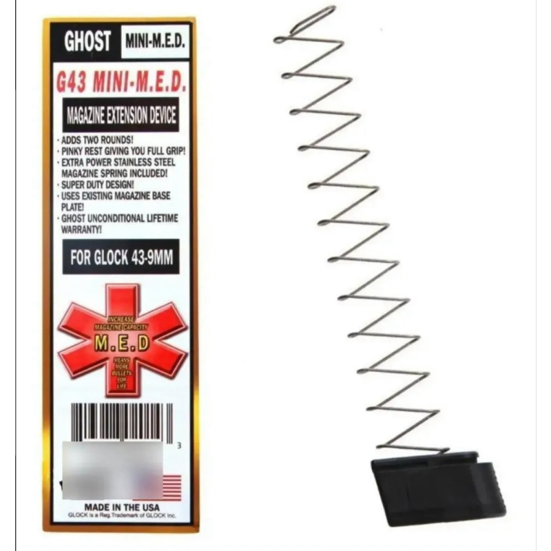 Extensión De Cargador  +2 Glock 43 9mm