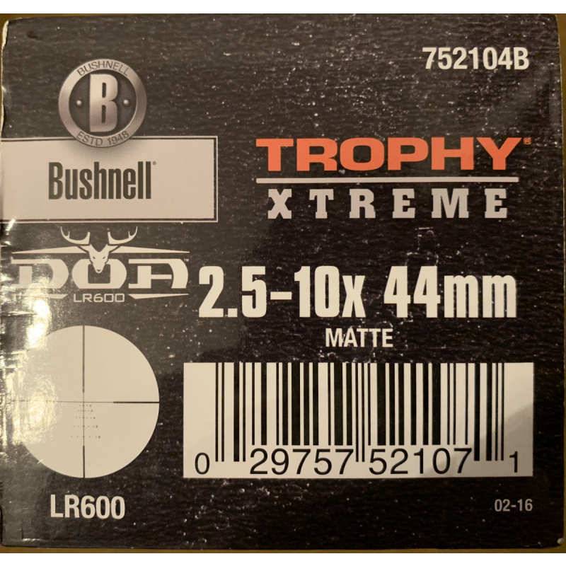 Mira Bushnell Trophy Xtreme 2,5-10x44mm Nueva Usd525