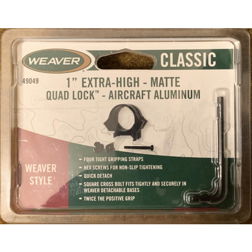 Montaje Con Anillas Marca Weaver Pulgada Altas Nuevos Usd40