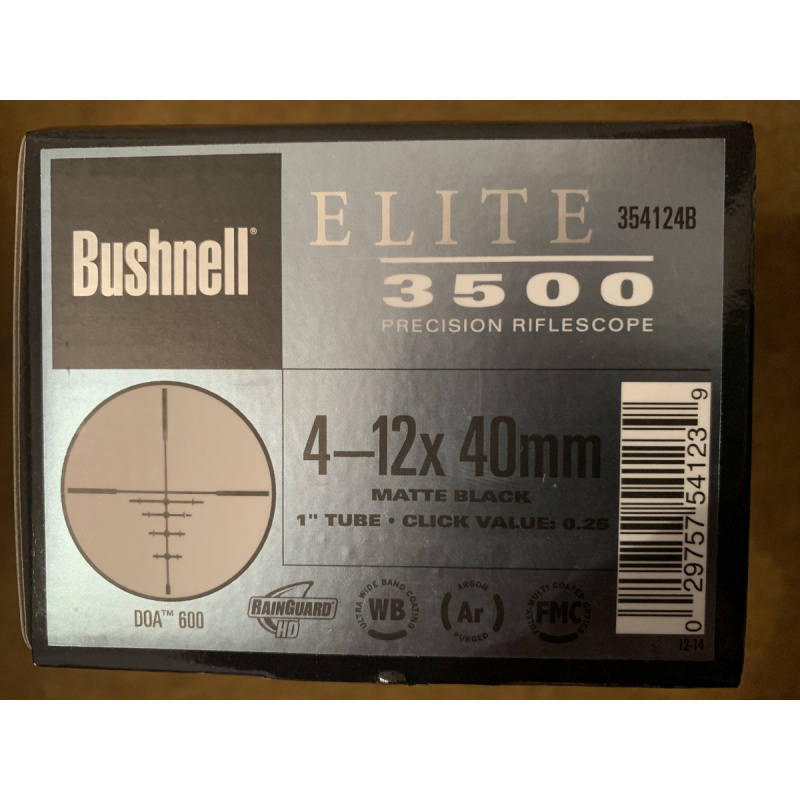 Mira Bushnell Elite 3500 4-12x40mm Nueva Usd650
