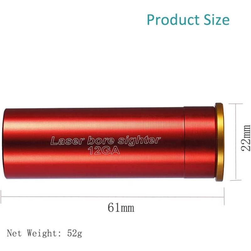 Colimador Visor Láser De Punto Rojo  Calibre 12ga, Cartucho