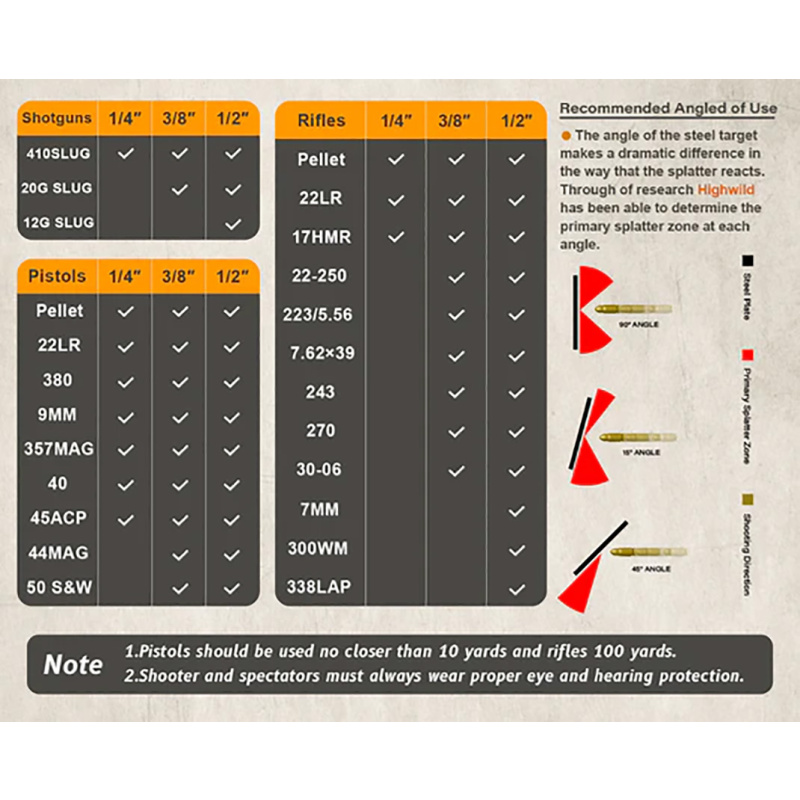 Gong Metálico Ar500 3/8" De 10"
