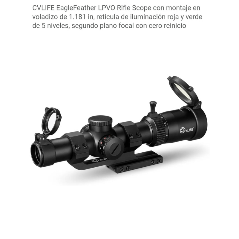 Visor Tactico Cvlife Eagle Feather Rifle 1-6×24 Nuevo $300,000