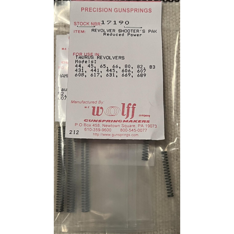 Kit De Resortes Wolff Revolveres Taurus Medium Large Usd 35