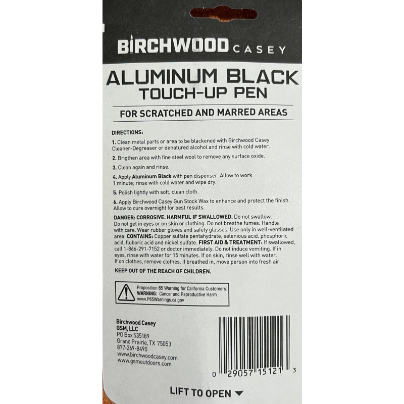 Birchwood Casey Aluminium Black Nuevo Usd20