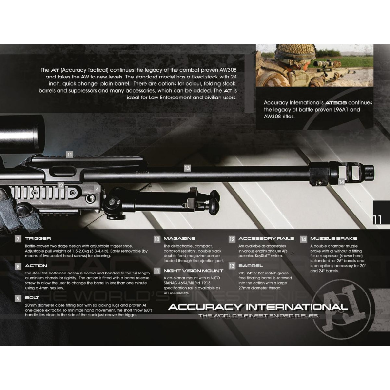 Accuracy International At .308 Win Folding Stock - Culata Plegable