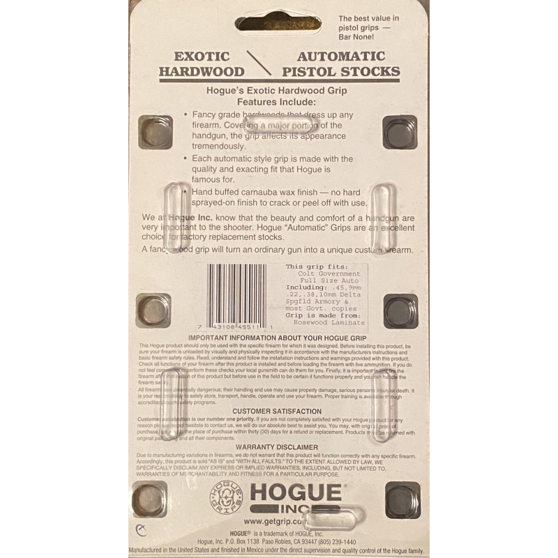 Cachas Hogue Colt 1911, Fm, Y Clones Usd95