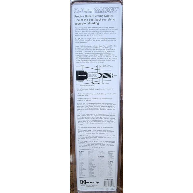 Oal Gauge Hornady Nuevo Usd85