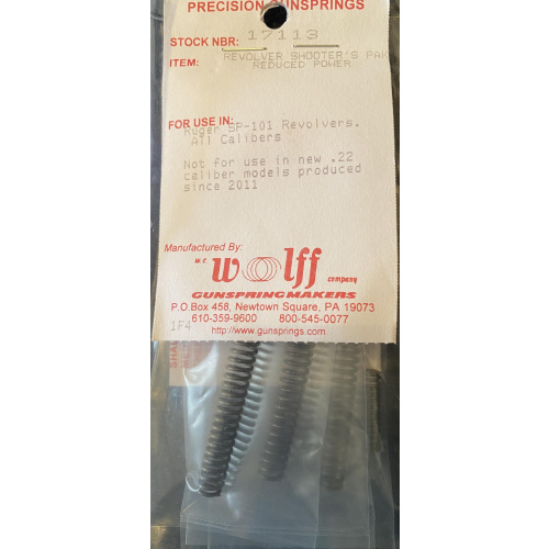 Kit De Resortes Wolff Ruger Sp-101 Usd 35
