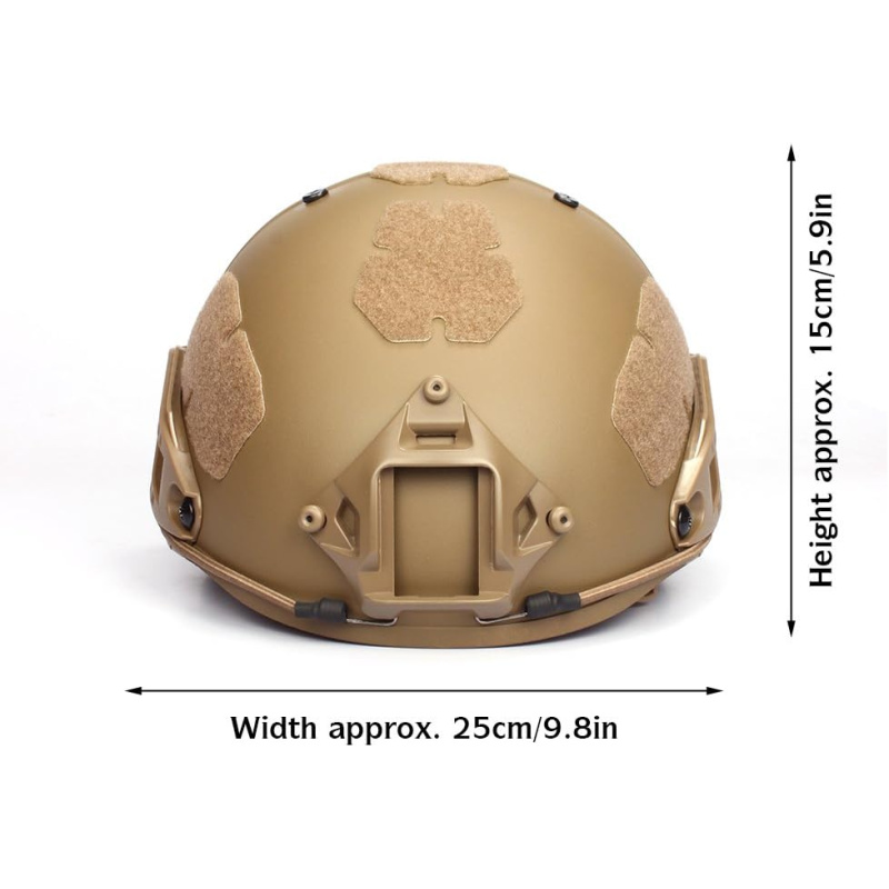 Casco Táctico Rápido De Abs Ajustable Con Rieles Laterales Y Montaje Nvg
