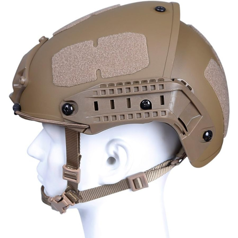 Casco Táctico Rápido De Abs Ajustable Con Rieles Laterales Y Montaje Nvg