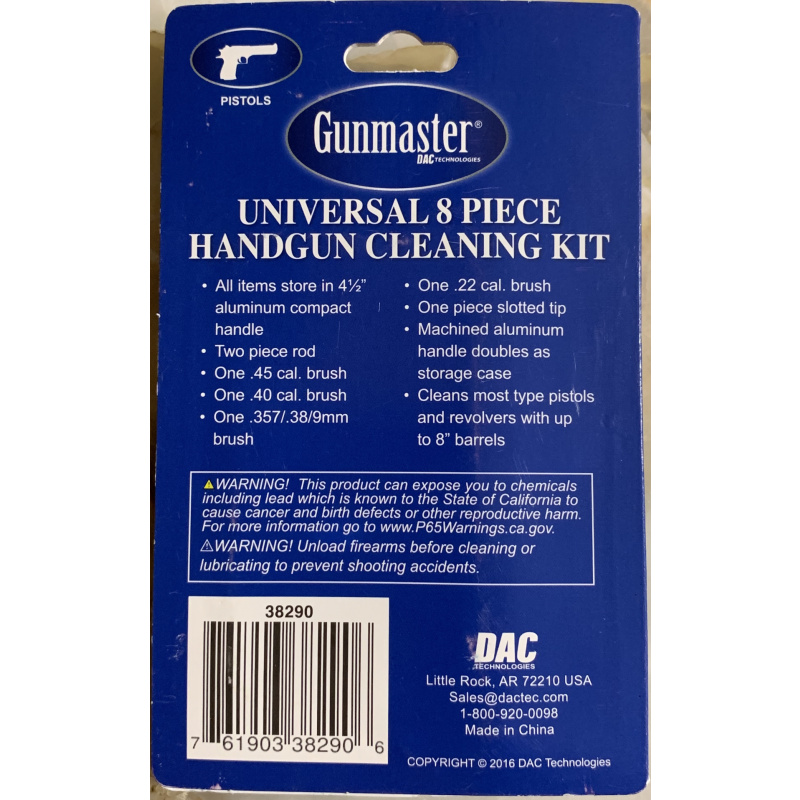 Kit Gunmaster De Limpieza Arma Corta Nuevo Usd35
