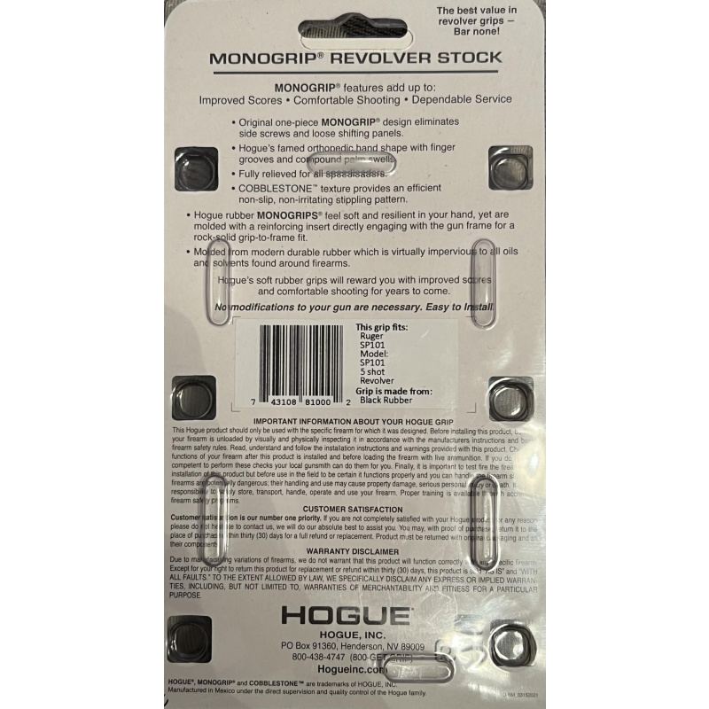 Cachas Hogue Ruger Sp 101 Nueva Usd70