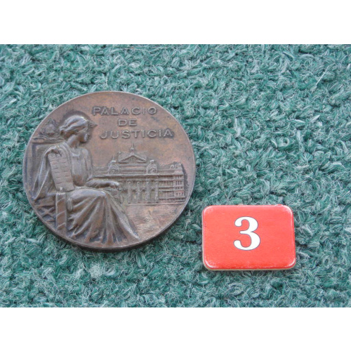 Presidencia Roca - Medalla 38 Mm Palacio De Justicia Buenos Aires 1904