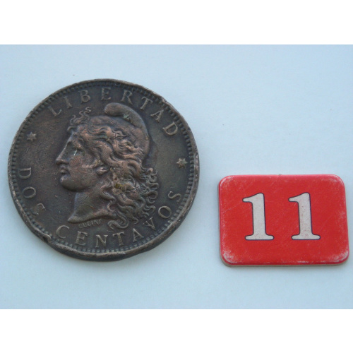 Moneda Argentina 2 Centavos De Patacon 1893 - Cj Nac#34.12