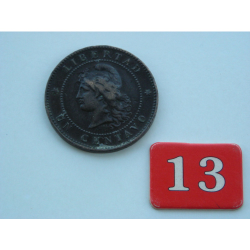 Moneda Argentina 1 Centavo De Patacon 1890 - Cj Nac#45.17