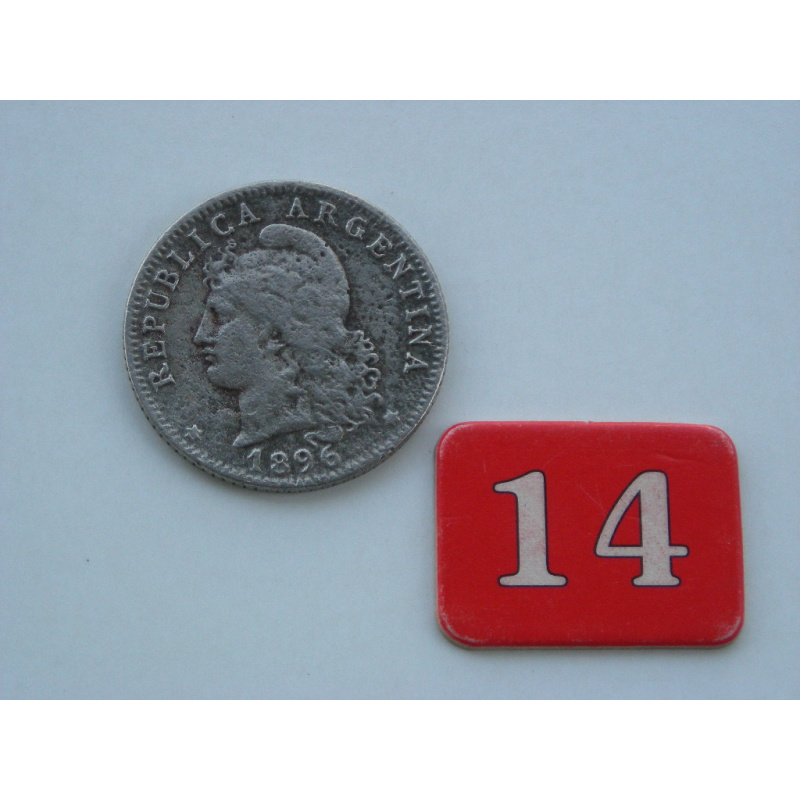 Moneda Argentina 20 Centavos 1896 - Cj Nac#52.2