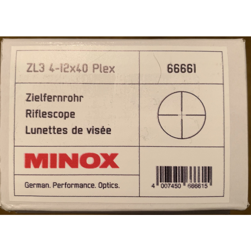Mira Minox Zl3 4-12x40mm Plex Nueva Usd 700