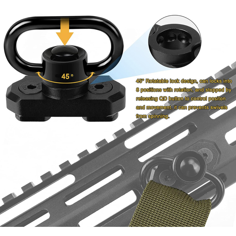 Anillas Porta Fusil Mlock Swing Qd Sling Swivel U$30 Nuevo