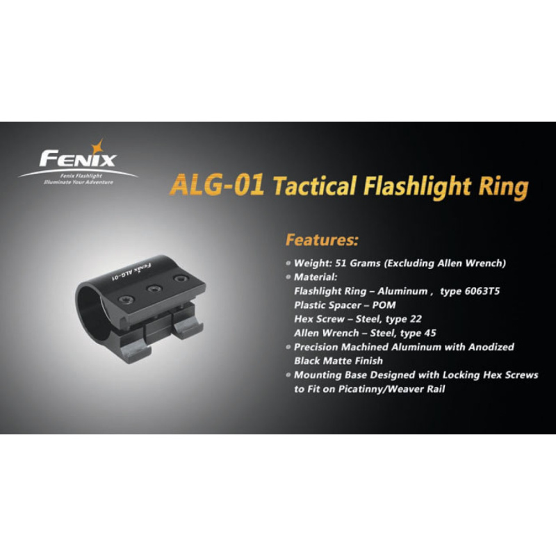 Montaje Picatinny Fenix Alg 1 Para Linternas