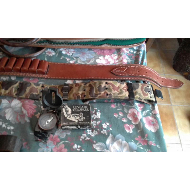 Cinturon Porta Cartuchos Calibre 12/70 Cuero.