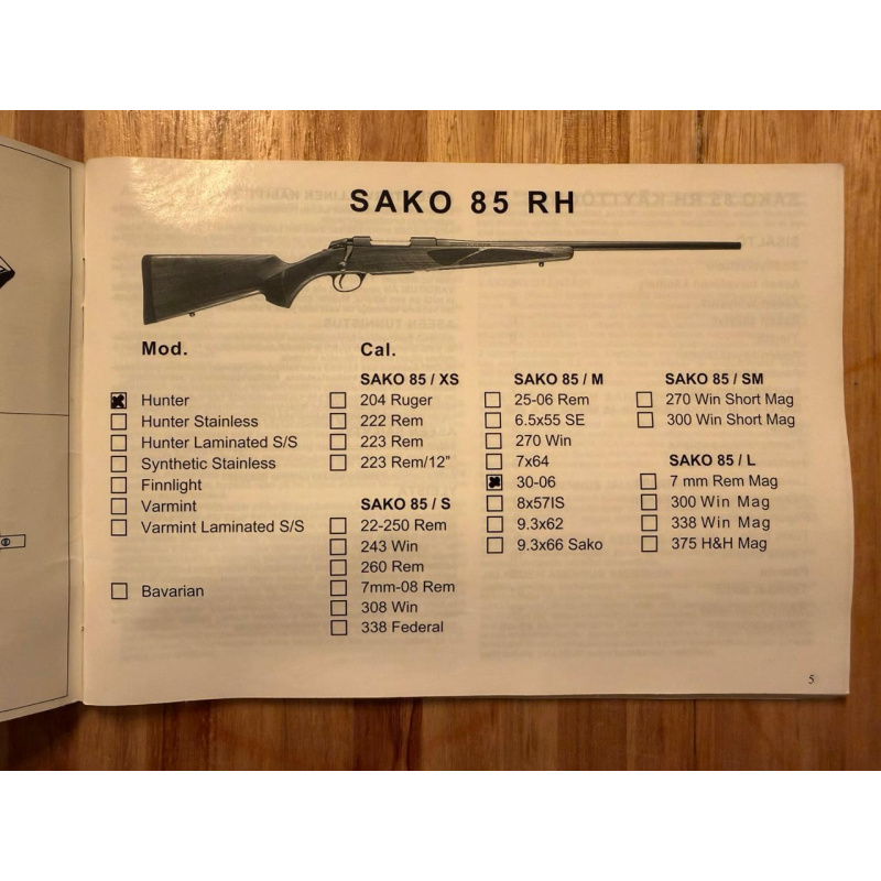 Fusil Sako 85 Hunter 30 06 Mira Schmidt Bender 3-12 X 50 Igual A Nuevo