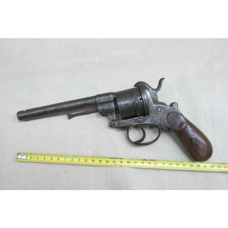 Revólver Antiguo Sistema Lefaucheux De Doble Acción Y Fuego A Espiga