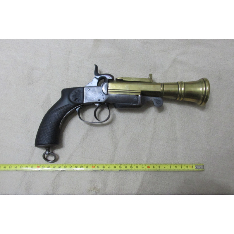 Pistola Trabucante  Lefaucheux – Cañón Trombón De Bronce