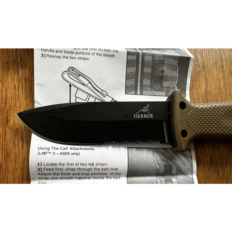 Cuchillo Infantería Gerber Lmf Ll Coyote Aserrado