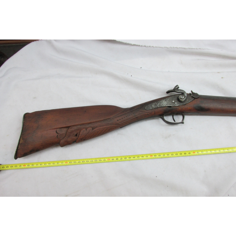 Antiguo Fusil De Caza Belga De Percusión – Lieja "elg" (c. 1850)